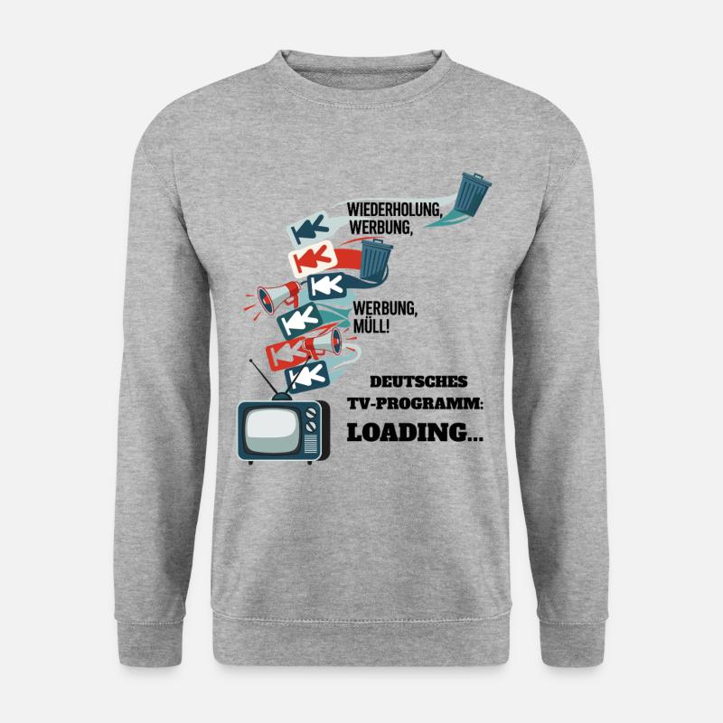 Programme de télévision allemand : Loading... - Sweat-shirt Unisexe - gris chiné