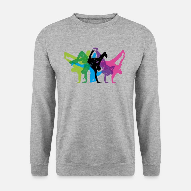 BREAKDANCE - Unisex Pullover - Weißgrau meliert