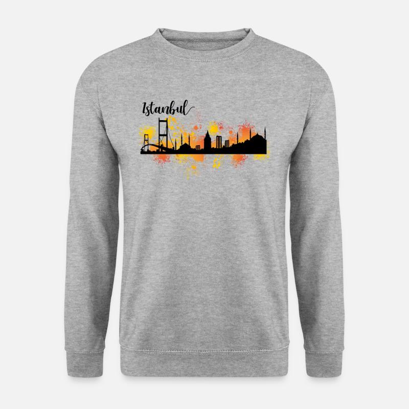 istanbul Bosporus - Unisex Pullover - Weißgrau meliert
