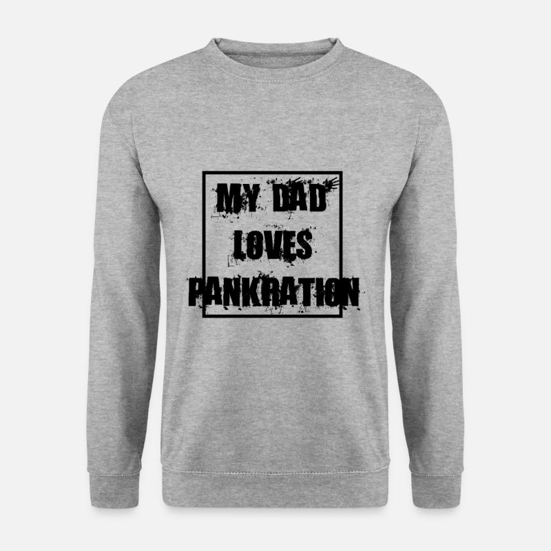 Mein Vater liebt Pankration - Unisex Pullover - Weißgrau meliert