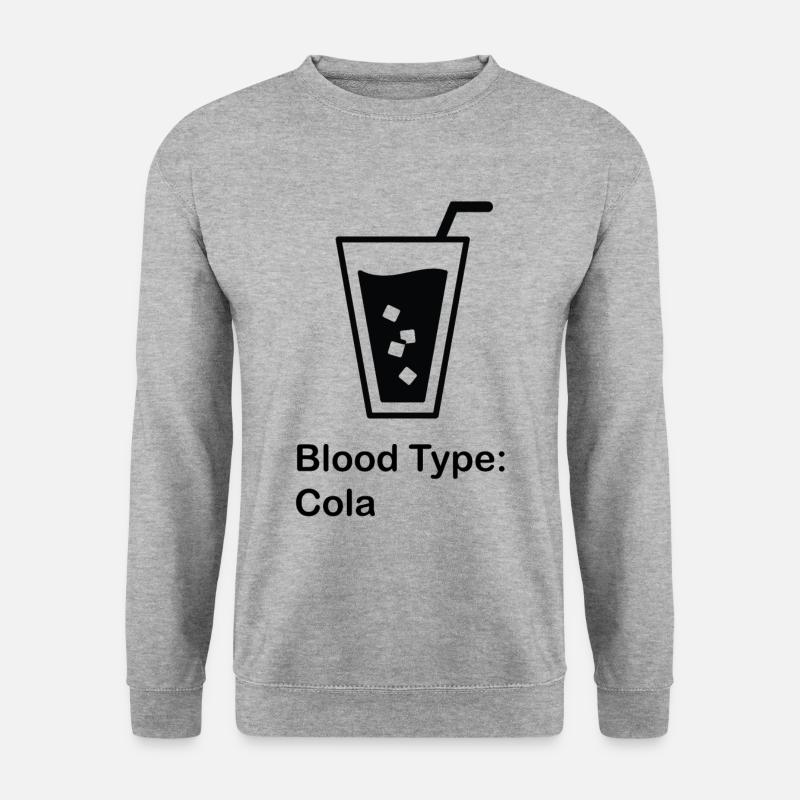 Blutgruppe; cola - Unisex Pullover - Weißgrau meliert