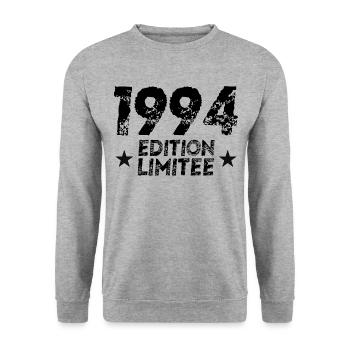 1994 Limited Edition Cadeau D'anniversaire !! - Sweat-shirt Unisexe - gris chiné - Devant - Alina (178cm) & Michal (187cm)