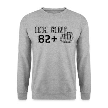 Drôle de cadeau d’anniversaire je suis 82 plus 1 - Sweat-shirt Unisexe - gris chiné - Devant - Alina (178cm) & Michal (187cm)