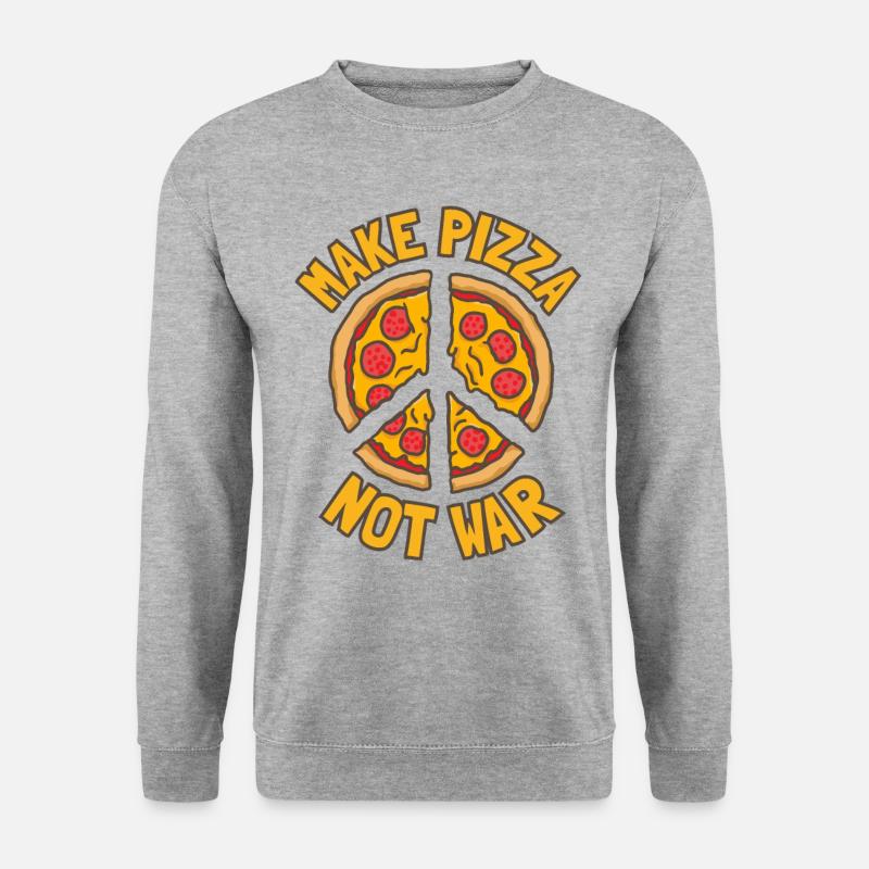 Make Pizza. not War. - Unisex Sweatshirt - salt & pepper