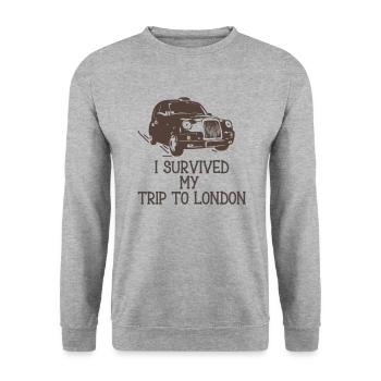 surviving the journey - Sweat-shirt Unisexe - gris chiné - Devant - Alina (178cm) & Michal (187cm)