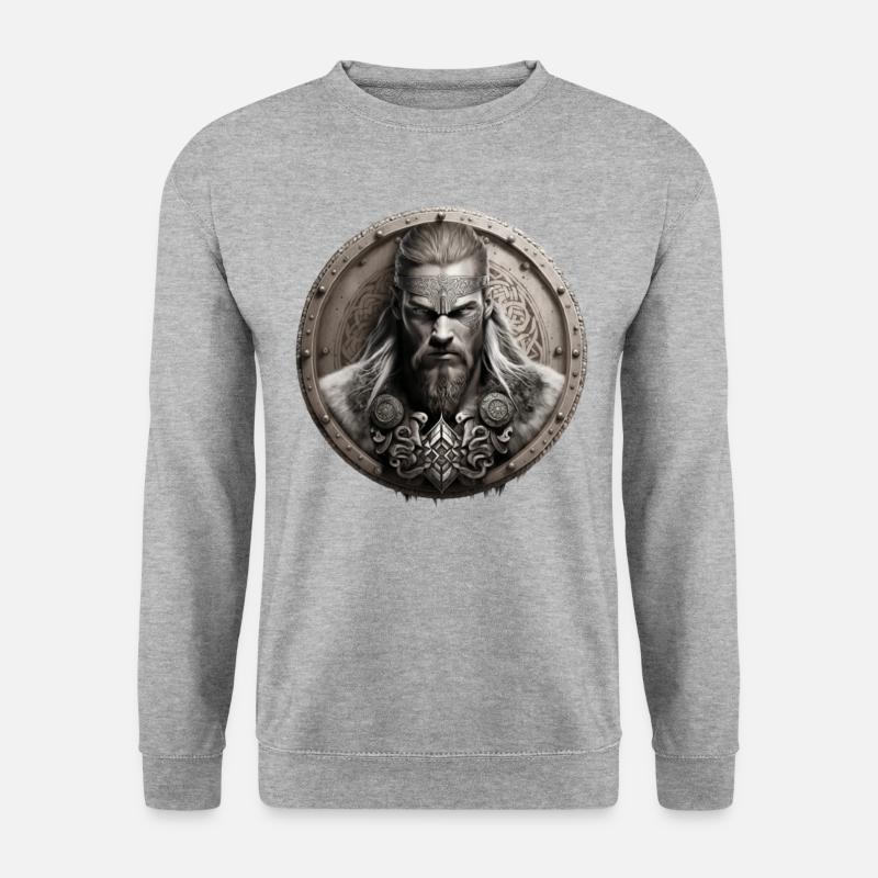 Viking Warrior Shield Wall - Unisex Sweatshirt - salt & pepper