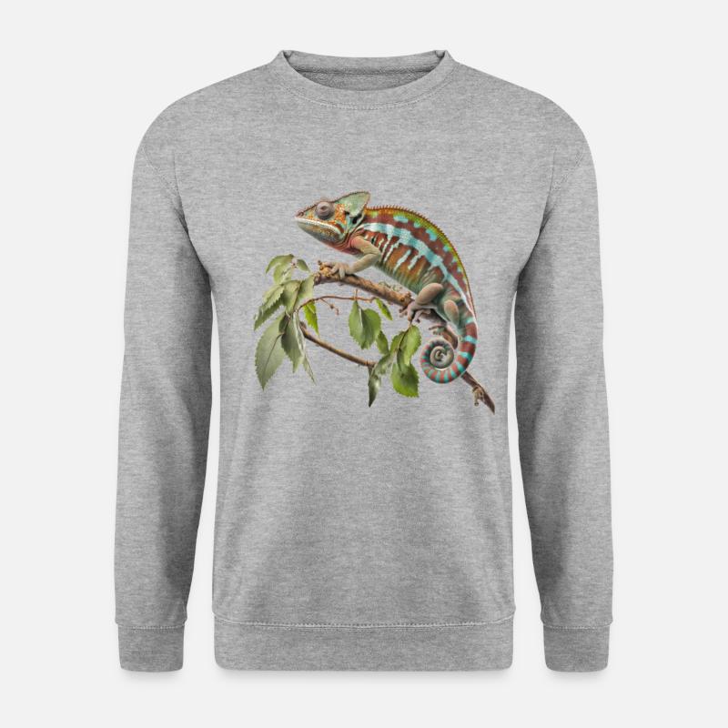 Der Chamäleon-Look - Unisex Pullover - Weißgrau meliert