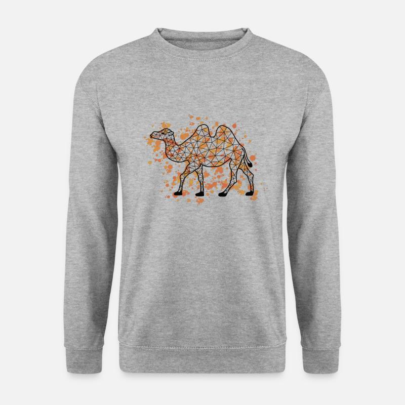 Camell GeomeTRIX bunt - Unisex Pullover - Weißgrau meliert