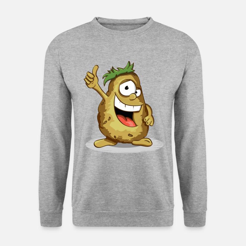 potato - Unisex Pullover - Weißgrau meliert