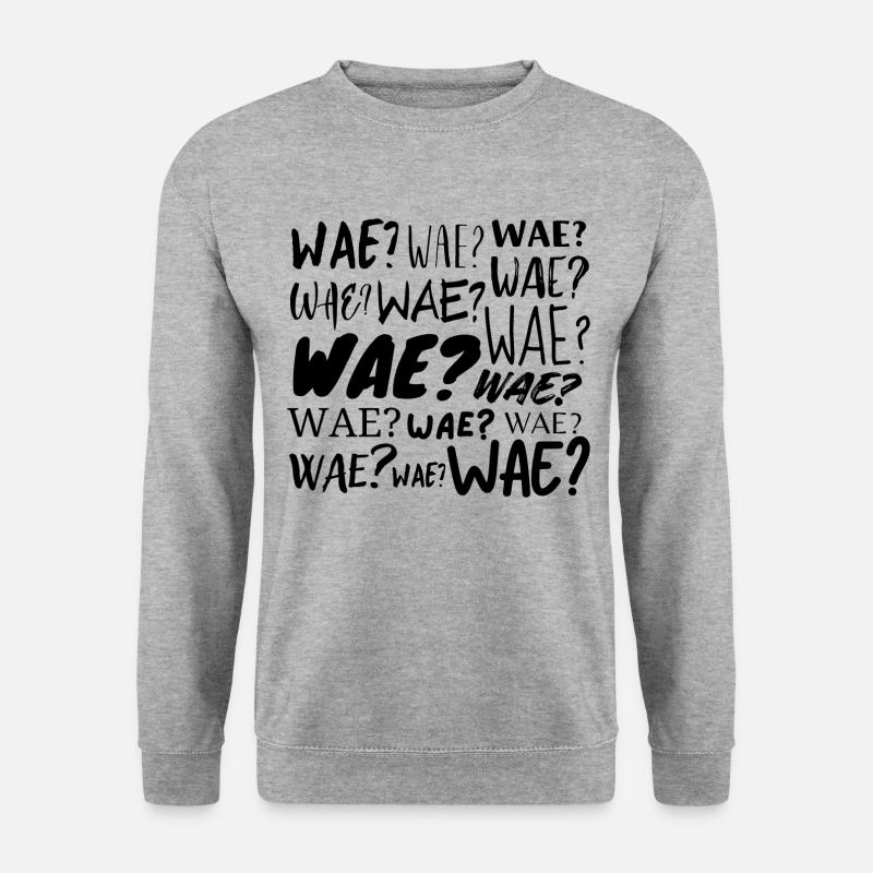 Wae? - Unisex Pullover - Weißgrau meliert