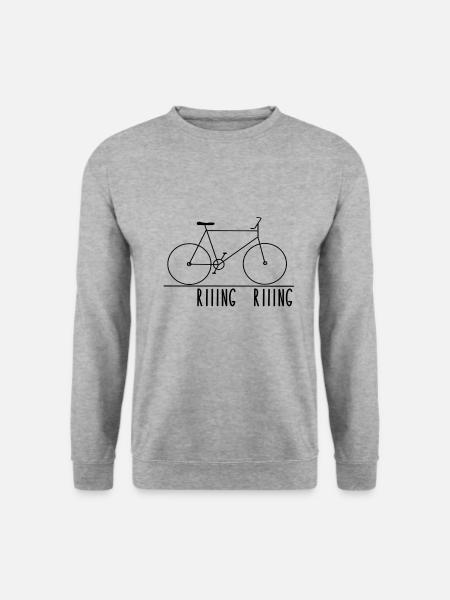 Fahrrad - Unisex Pullover - Weißgrau meliert