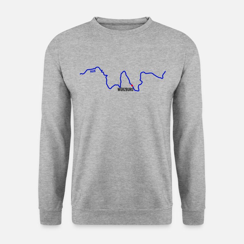 Würzburg Main - Unisex Pullover - Weißgrau meliert