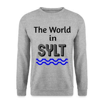 Le monde à Sylt - Sweat-shirt Unisexe - gris chiné - Devant - Alina (178cm) & Michal (187cm)