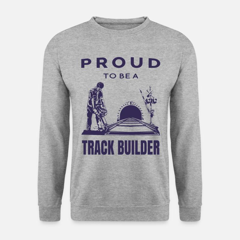 Stolzer Gleisbauer - Unisex Pullover - Weißgrau meliert