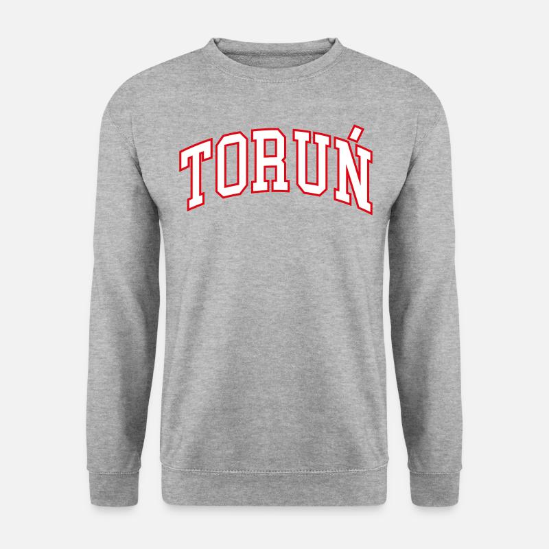 Toruń - Unisex Pullover - Weißgrau meliert