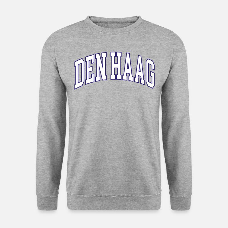 Den Haag - Unisex Pullover - Weißgrau meliert