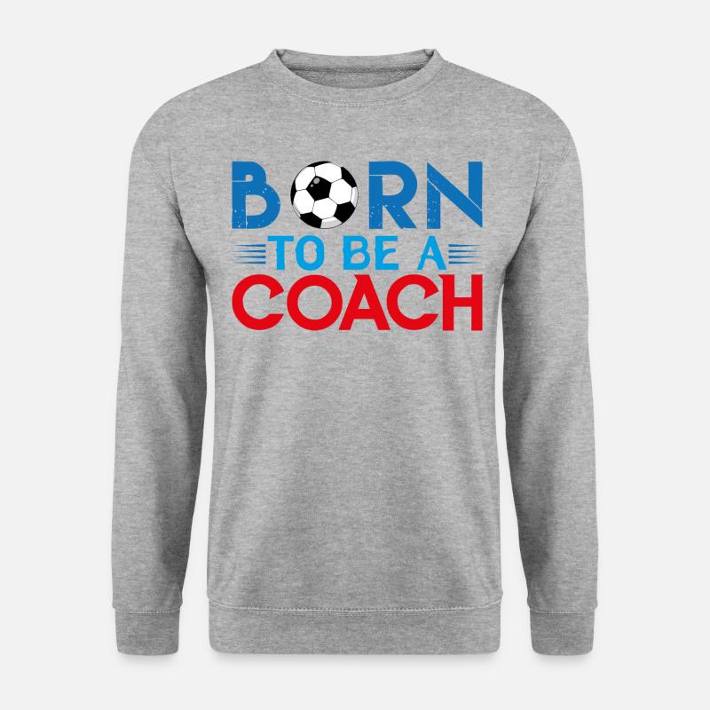 Fußballtrainer | Fußballtrainer-Geschenk Das Beste - Unisex Pullover - Weißgrau meliert