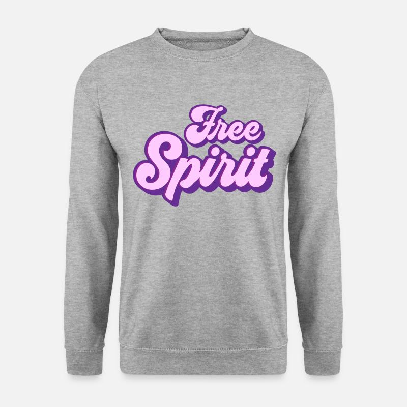 Free Spirit - Unisex Pullover - Weißgrau meliert