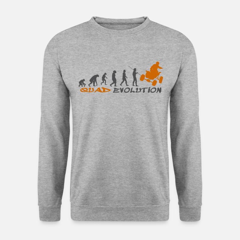 Quad evolution - Unisex Pullover - Weißgrau meliert