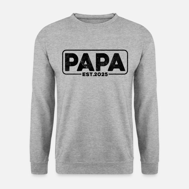 Papa 2025 - Unisex Pullover - Weißgrau meliert
