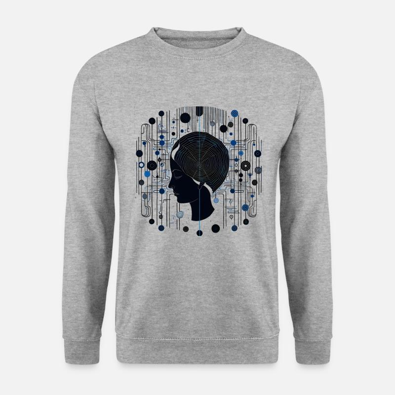 Brain Structures - Surreal Art - Unisex Sweatshirt - salt & pepper