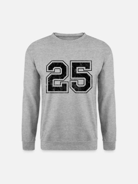 Number 25 - Unisex Sweatshirt - salt & pepper
