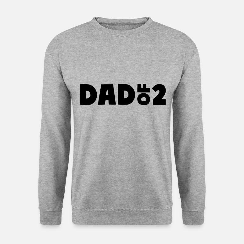 Dad of 2 - Unisex Pullover - Weißgrau meliert
