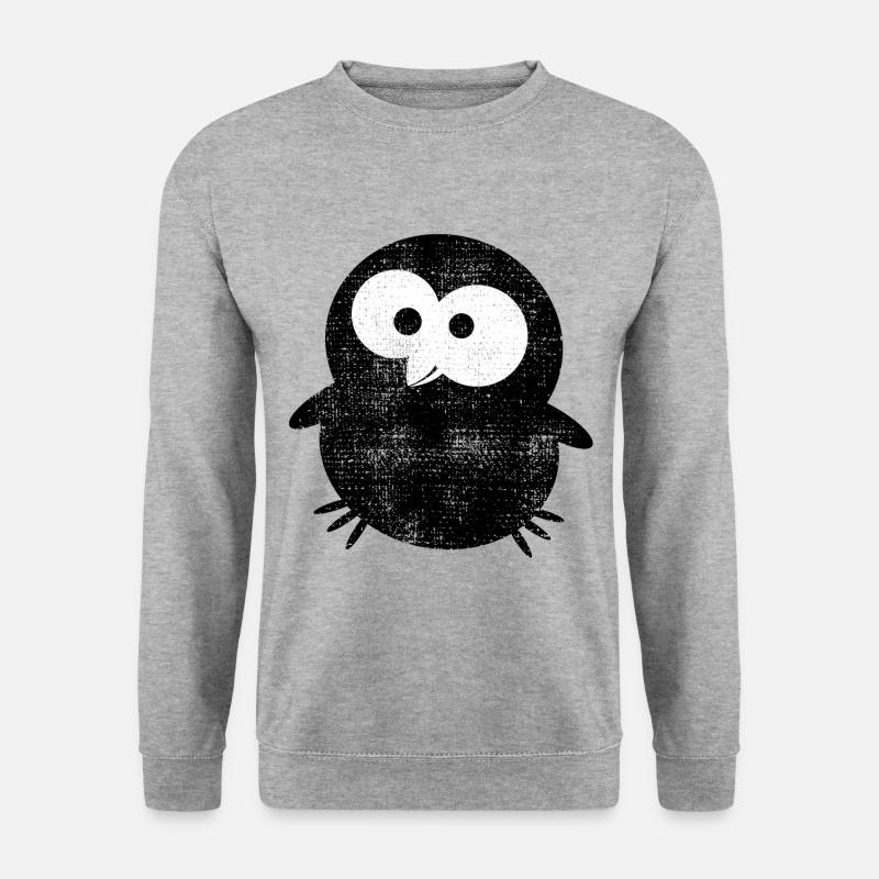 Lustiger Vogel - Unisex Pullover - Weißgrau meliert
