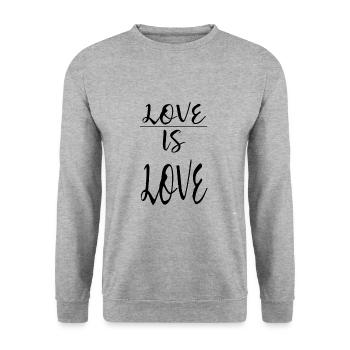 Dear partnership - Unisex Sweatshirt - salt & pepper - Front - Alina (178cm) & Michal (187cm)