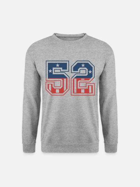 Number 52 USA - Unisex Sweatshirt - salt & pepper