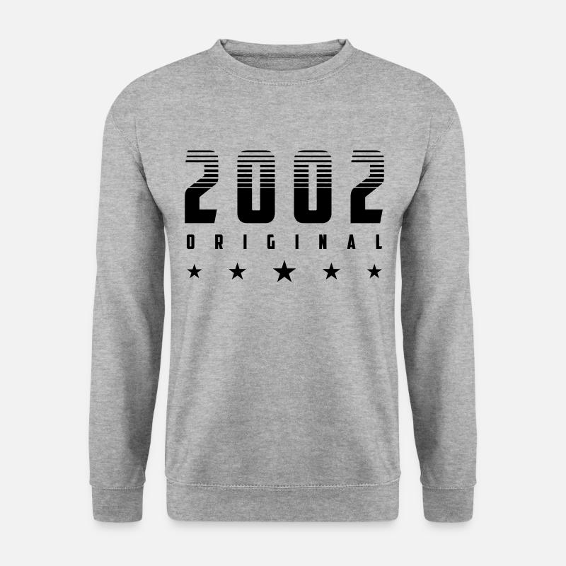 Original 2002 Année de naissance | Couleur modifiable - Sweat-shirt Unisexe - gris chiné