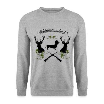 Hunter - Weidmannsheil - Unisex Sweatshirt - salt & pepper - Front - Alina (178cm) & Michal (187cm)