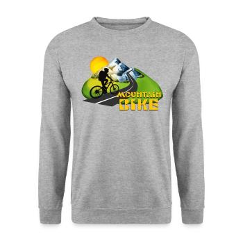 Mountainbike - Unisex Pullover - Weißgrau meliert - Vorne - Alina (178cm) & Michal (187cm)