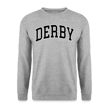 Derby - Unisex Sweatshirt - salt & pepper - Front - Alina (178cm) & Michal (187cm)