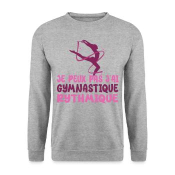Ich kann nicht Ich habe Vintage Rhythmic Gym Frau - Unisex Pullover - Weißgrau meliert - Vorne - Alina (178cm) & Michal (187cm)