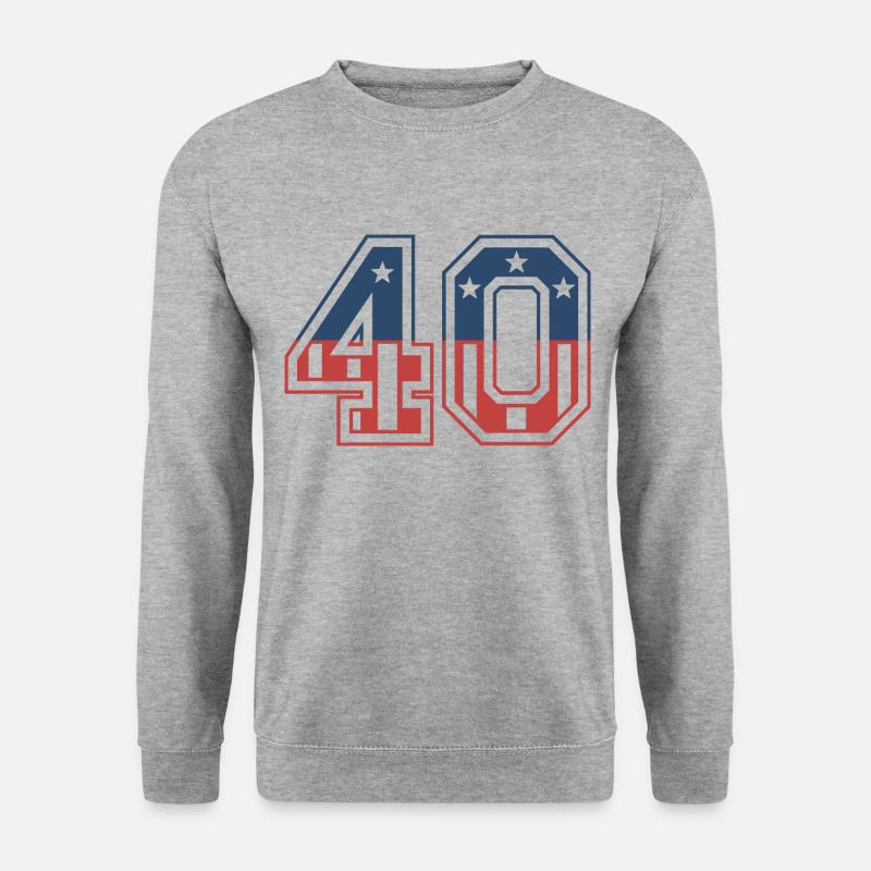 Number 40 USA - Unisex Sweatshirt - salt & pepper