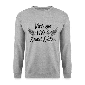 Geburtstag 1994 Jahrgang 1994 bestes Jahrgang 1994 - Unisex Pullover - Weißgrau meliert - Vorne - Alina (178cm) & Michal (187cm)