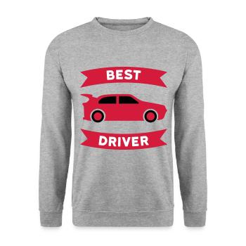 Meilleur pilote de voiture de sport (voiture de sport, bannière) - Sweat-shirt Unisexe - gris chiné - Devant - Alina (178cm) & Michal (187cm)