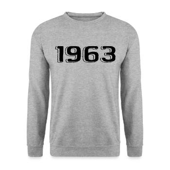 Vintage 1963 Born Birthday Retro 1963 - Unisex Sweatshirt - salt & pepper - Front - Alina (178cm) & Michal (187cm)