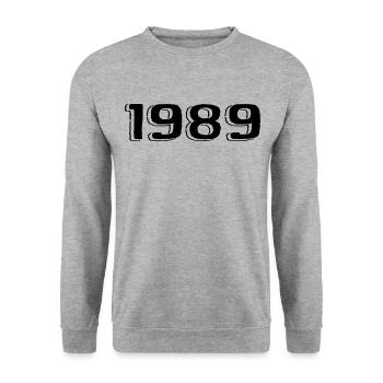 Vintage 1989 Born Birthday Retro 1989 - Unisex Sweatshirt - salt & pepper - Front - Alina (178cm) & Michal (187cm)