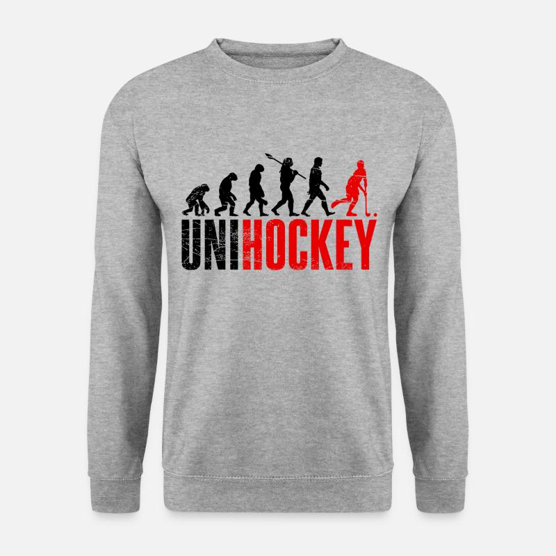 Unihockey - Unisex Pullover - Weißgrau meliert