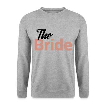 La mariée - Sweat-shirt Unisexe - gris chiné - Devant - Alina (178cm) & Michal (187cm)