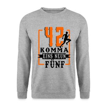 Marathon - Unisex Sweatshirt - salt & pepper - Front - Alina (178cm) & Michal (187cm)
