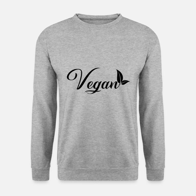 Vegan - Unisex Pullover - Weißgrau meliert