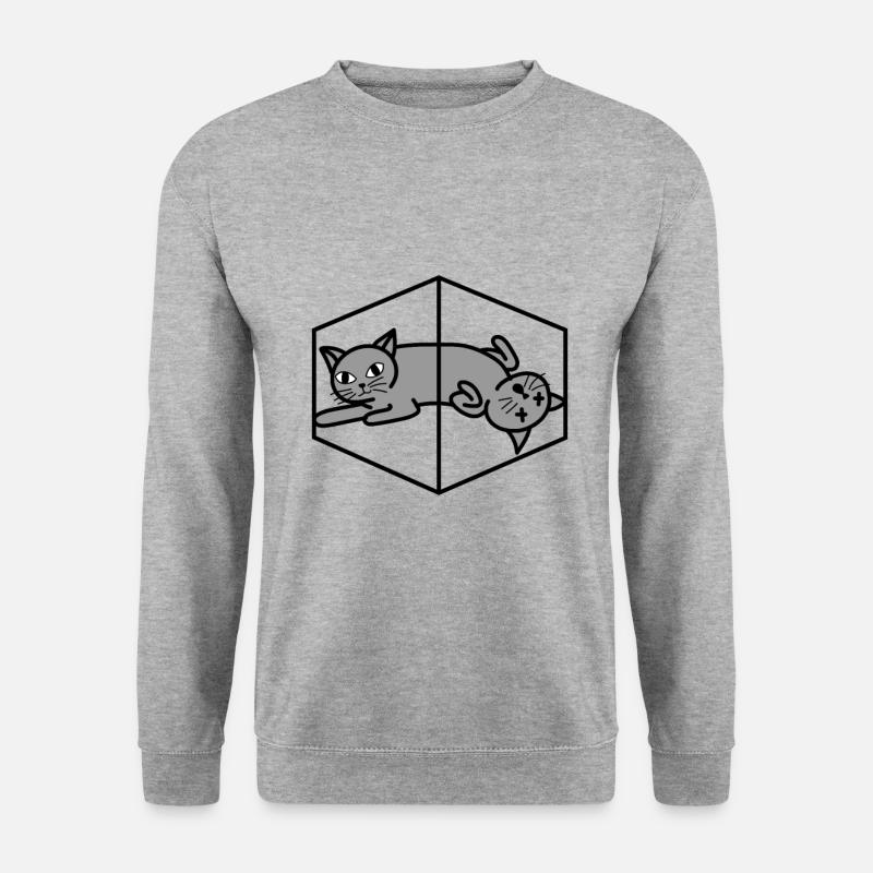 Schrödingers Katze - Unisex Pullover - Weißgrau meliert