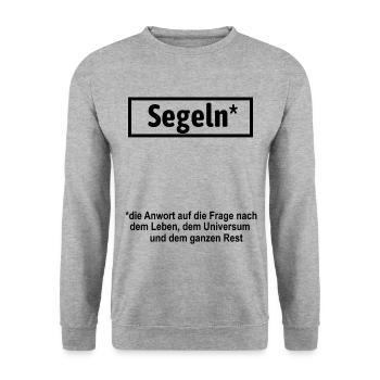 Naviguer | Cadeau marin | La voile de cadeau drôle - Sweat-shirt Unisexe - gris chiné - Devant - Alina (178cm) & Michal (187cm)