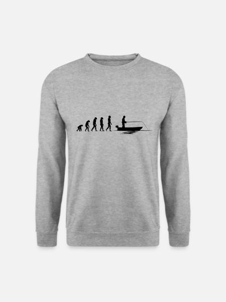 Evolution Fisher | Evolution Angler - Sweat-shirt Unisexe - gris chiné