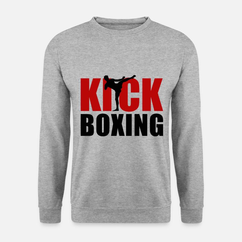 Kickboxen - Unisex Pullover - Weißgrau meliert
