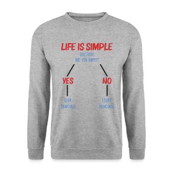 Good luck dancing - Unisex Sweatshirt - salt & pepper - Front - Alina (178cm) & Michal (187cm)
