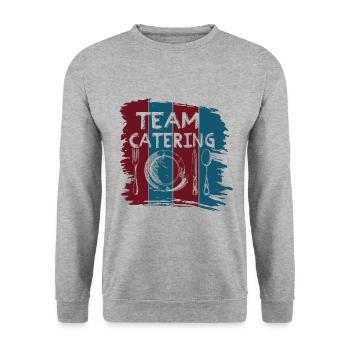 Catering for the team - Unisex Sweatshirt - salt & pepper - Front - Alina (178cm) & Michal (187cm)